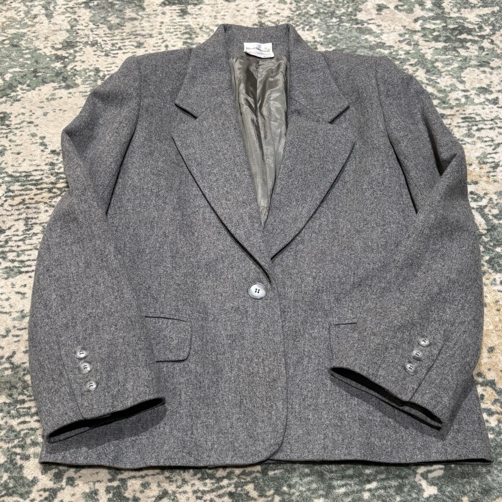 Vintage Weathervane gray wool women's blazer jacket Size 6